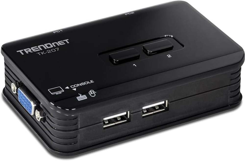 TRENDnet 2-Port USB KVM Switch Kit TK-207K